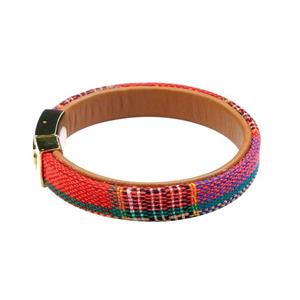 دستبند چرم و جاجیم کد I1500JAJIM4 AtissI1500JAJIM4 Leather Bracelet