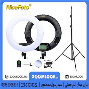 رینگ لایت Ring light NiceFoto FE 480II با صفحه نمایش ریموت دار با سه پایه عکاسی 