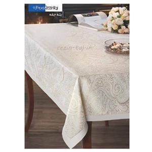 طرح بته جقه - رومیزی حاشیه دار 8 نفره مستطیل 250*150 رزین تاژ
