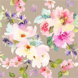 طرح کاملیا - رومیزی سفره ای 4 نفره گرد قطر 140 رزین تاژ پانو کتان (بدون سردوز)