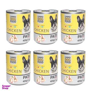 کنسرو سگ شهرپت مدل Chicken وزن 400 گرم بسته 6 عددی