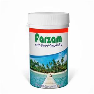 رنگ آکریلیک قرمز نیم براق جنوب فرزام کد 529 حجم 1 کیلوگرام