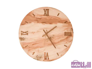 ساعت دیواری رزینی طرح چوب