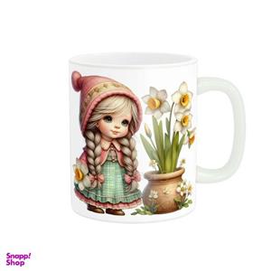 ماگ زیگورات مدل دختر و گل کد 1560