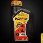 روغن موتورسیکلت 10w40  Semi Synthetic SL برند winton حجم 1.3 لیتری