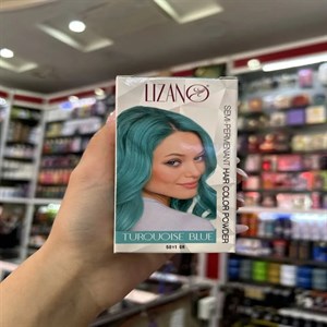 پودر دکلره لیزانو مدل Keratin وزن 50 گرم رنگ آبی فیروزه ای