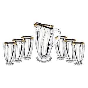 ست پارچ و لیوان 7 پارچه مدل کریستال ماکائو کد 2009