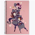 دفتر لغت 50 برگ خندالو مدل جانسون و اکو و سوسی انیمه جادوگران کوچک Little Witch Academia کد 22935