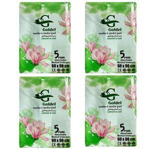 زیرانداز بهداشتی گلدل مدل 60x90 -5 بسته 5 عددی