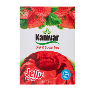 پودر ژله بدون قند کامور با طعم آلبالو 36 گرم Kamvar Sour Cherry Jelly Powder without Sugar 36gr