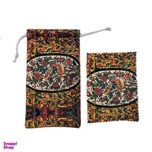 کاور عینک ترمه طراحان ایده مدل مرغ های مینیاتوری کد Trm522 به همراه دستمال