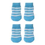 جوراب سگ و گربه مدل Blue And White Stripes سایز S بسته 4 عددی