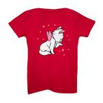 تی شرت آستین کوتاه دخترانه مدل گربه اشرافی کد 03