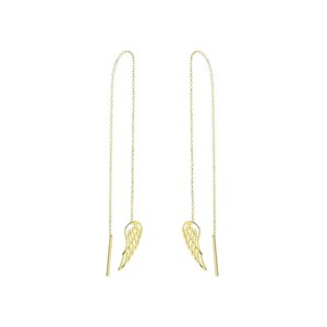 گوشواره طلا 18 عیار دخترانه مدل بال فرشته 7778
