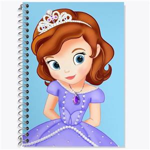 دفتر زبان 50 برگ خندالو مدل سه خط طرح سوفیا کد 12554