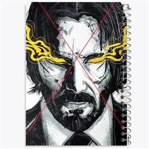 دفتر زبان 50 برگ خندالو مدل سه خط طرح جان ویک John Wick کد 28570