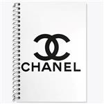 دفتر زبان 50 برگ خندالو مدل سه خط طرح چنل Chanel کد 8417