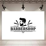 تابلو بوم طرح مخمل مدل آرایشگاه مردانه مدل BARBERSHOP 5 کد PD831