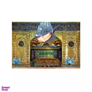 پرچم خدمتگزاران مدل کتیبه محرم طرح ضریح حرم حضرت ابالفضل العباس علیه السلام و مشک آب کد 40003088