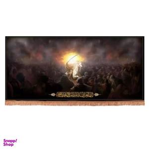 پرچم خدمتگزاران مدل کتیبه محرم طرح دعای اللهم العن اول ظالم ظلم حق محمد و آل محمد صلی الله علیه و آله کد 40003159