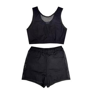 ست نیم تنه و شلوارک ورزشی زنانه مدل آرای