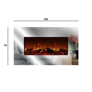 شومینه برقی شومینه بیستون مدل آینه ای MD.100.W16.L2