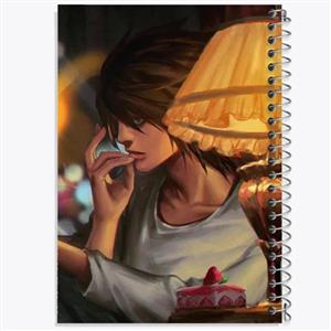 دفتر زبان 50 برگ خندالو مدل دو خط طرح ال لاولیت انیمه دفترچه مرگ Death Note کد 11322