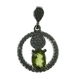 آویز گردنبند نقره زنانه سلین کالا مدل زبرجد کد 40