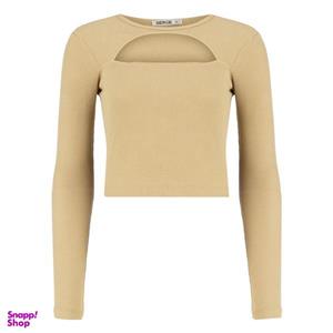 بلوز آستین بلند زنانه سرژه مدل 203426 رنگ کرم