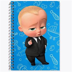 دفتر زبان 50 برگ خندالو مدل دو خط طرح بچه رئیس Boss Baby کد 10336