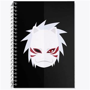 دفتر زبان 50 برگ خندالو مدل دو خط طرح ماسک کاکاشی انیمه ناروتو Naruto کد 11235