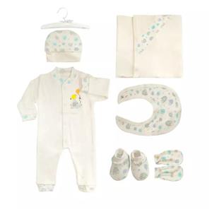 ست 7 تکه لباس نوزادی مادرکر طرح فیل وگنجشک مدل M454.60