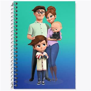 دفتر زبان 50 برگ خندالو مدل دو خط طرح بچه رئیس Boss Baby کد 12532