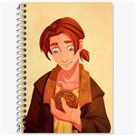 دفتر زبان 50 برگ خندالو مدل دو خط طرح انیمیشن سیاره گنج Treasure Planet کد 13763