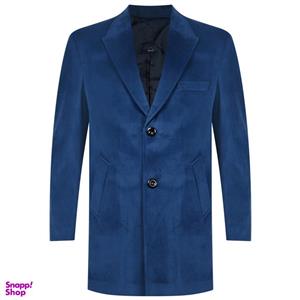 پالتو مردانه مدل مخمل جودون یقه بلیزر رنگ سرمه ای