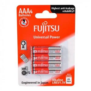 باتری نیم قلمی فوجیتسو مدل Universal Power LR03 بسته 4 عددی