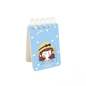 دفترچه یادداشت 80 برگ پیتیکو مدل دو جلده طرح دختر کد 01