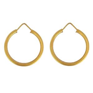 گوشواره طلا 18 عیار زنانه طلا و جواهرسازی افرا مدل حلقه ای 146148 -