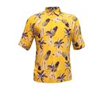 پیراهن آستین کوتاه مردانه مدل هاوایی آناناسی کد Anna رنگ زرد