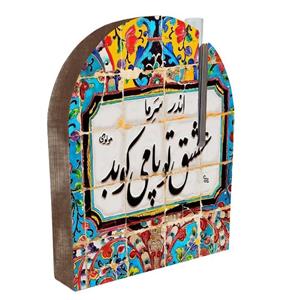 گلدان دکوری مدل سنتی دو رو طرح کاشی FPW034
