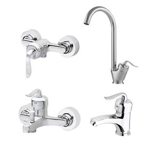 ست شیرآلات ترنم مدل دیاموند پلاسK مجموعه 4 عددی