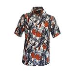 پیراهن آستین کوتاه مردانه مدل هاوایی برگ پهن  H-ORA