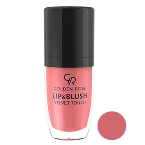 رژلب و رژ گونه مایع گلدن رز مدل Velvet Touch شماره 04