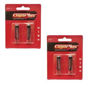 باتری نیم قلمی گیگاپلاس مدل Super High Energy بسته چهار عددی