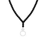 گردنبند نقره زنانه هایکا مدل دایره و الماس کد n.ha1-737