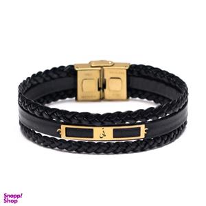 دستبند طلا 18 عیار مردانه لیردا مدل اسم مانی 1235