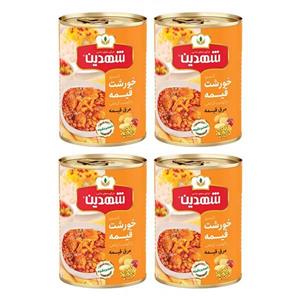 کنسرو خورشت قیمه و سیب زمینی با سویا شهدین 370 گرم بسته 4 عددی 