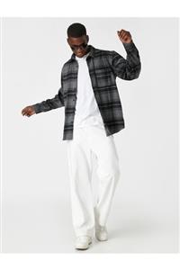 پیراهن آستین بلند مردانه کوتون 3WAM60016HW 4071833