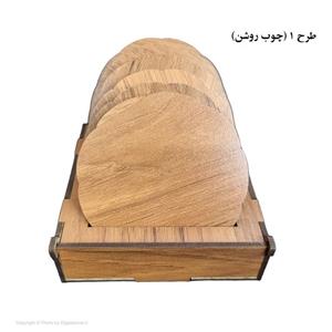 ست زیر لیوانی چوبی 6 عددی