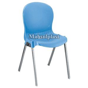 صندلی بدون دسته پایه فلزی ناصر پلاستیک مدل 980 